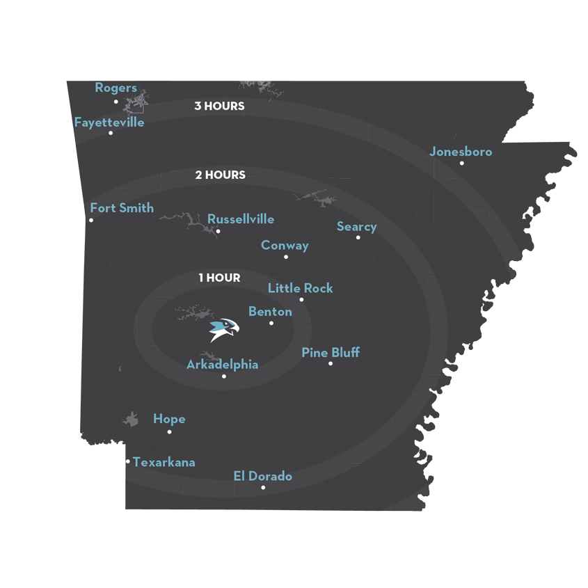 state of Arkansas map