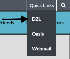 D2L Quicklinks location