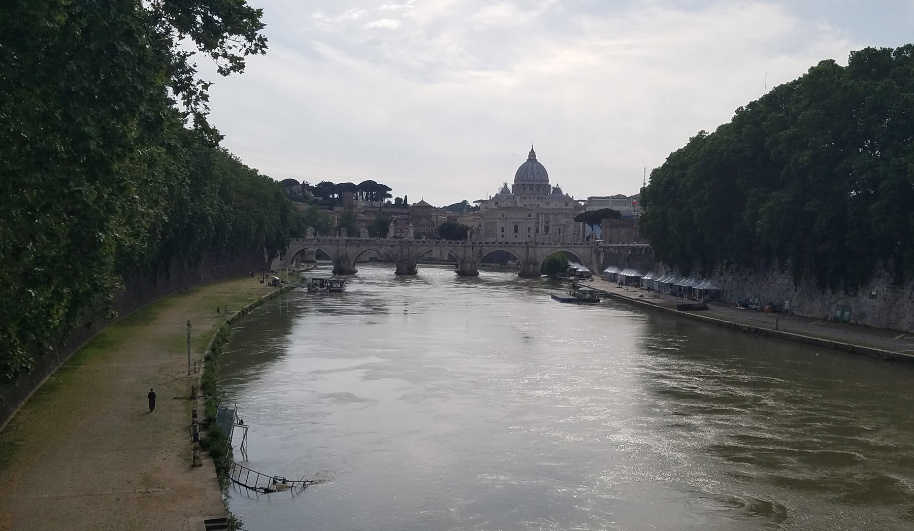 Water way in Italy with building in background