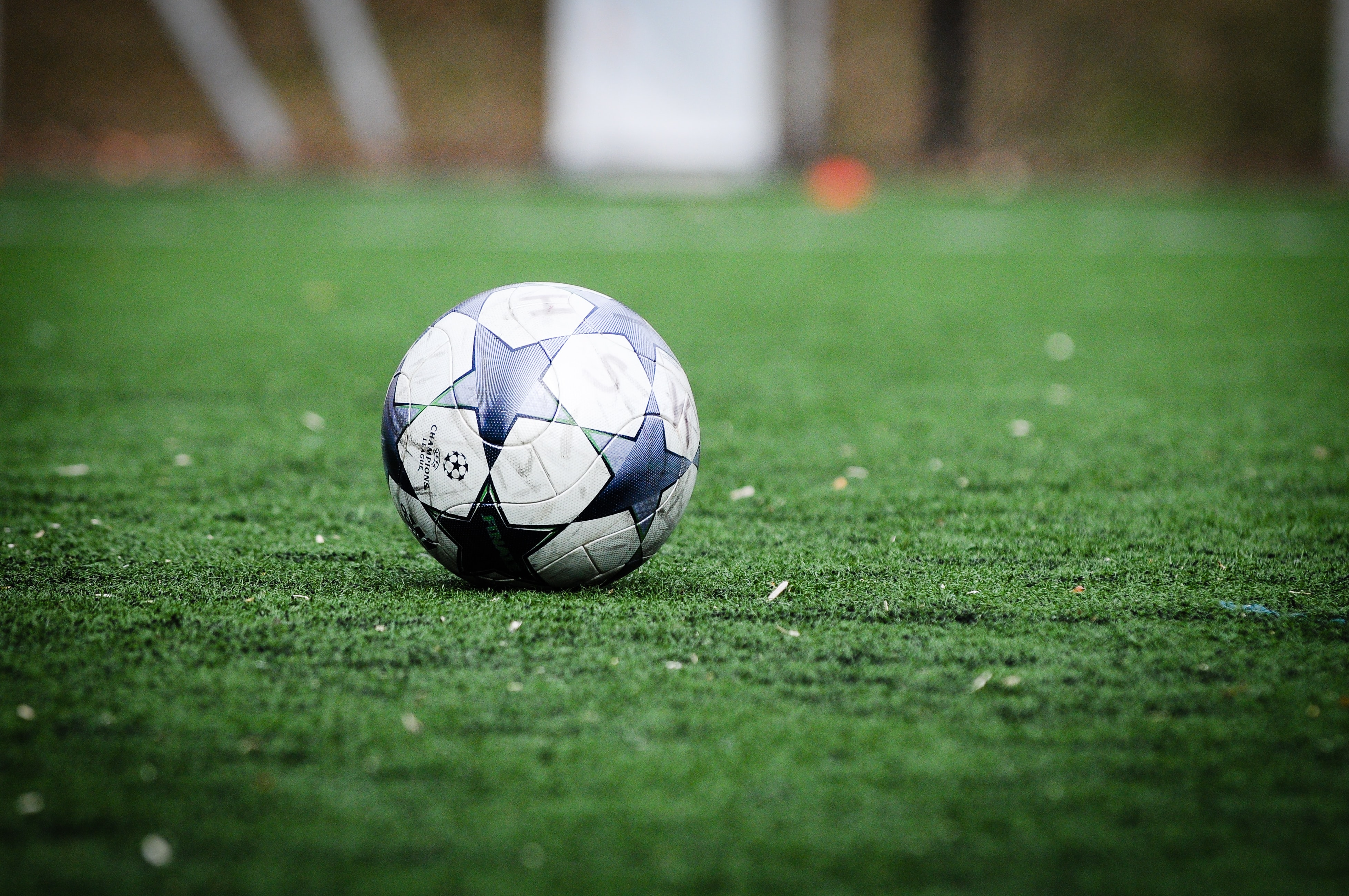 Soccer ball on grass field