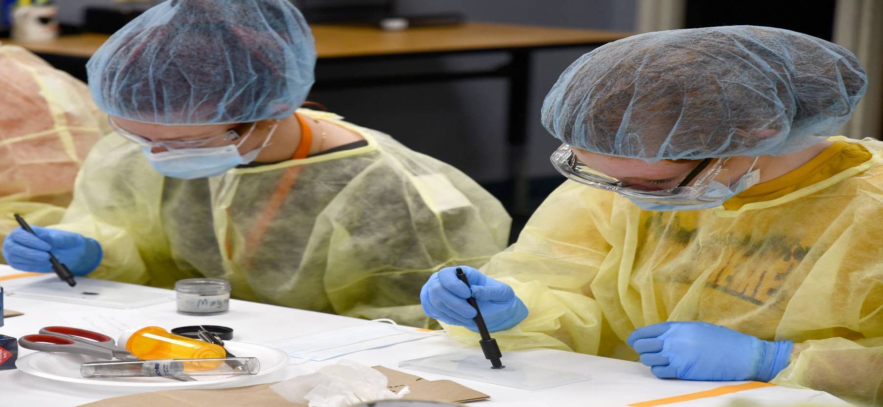 Students testing forensics