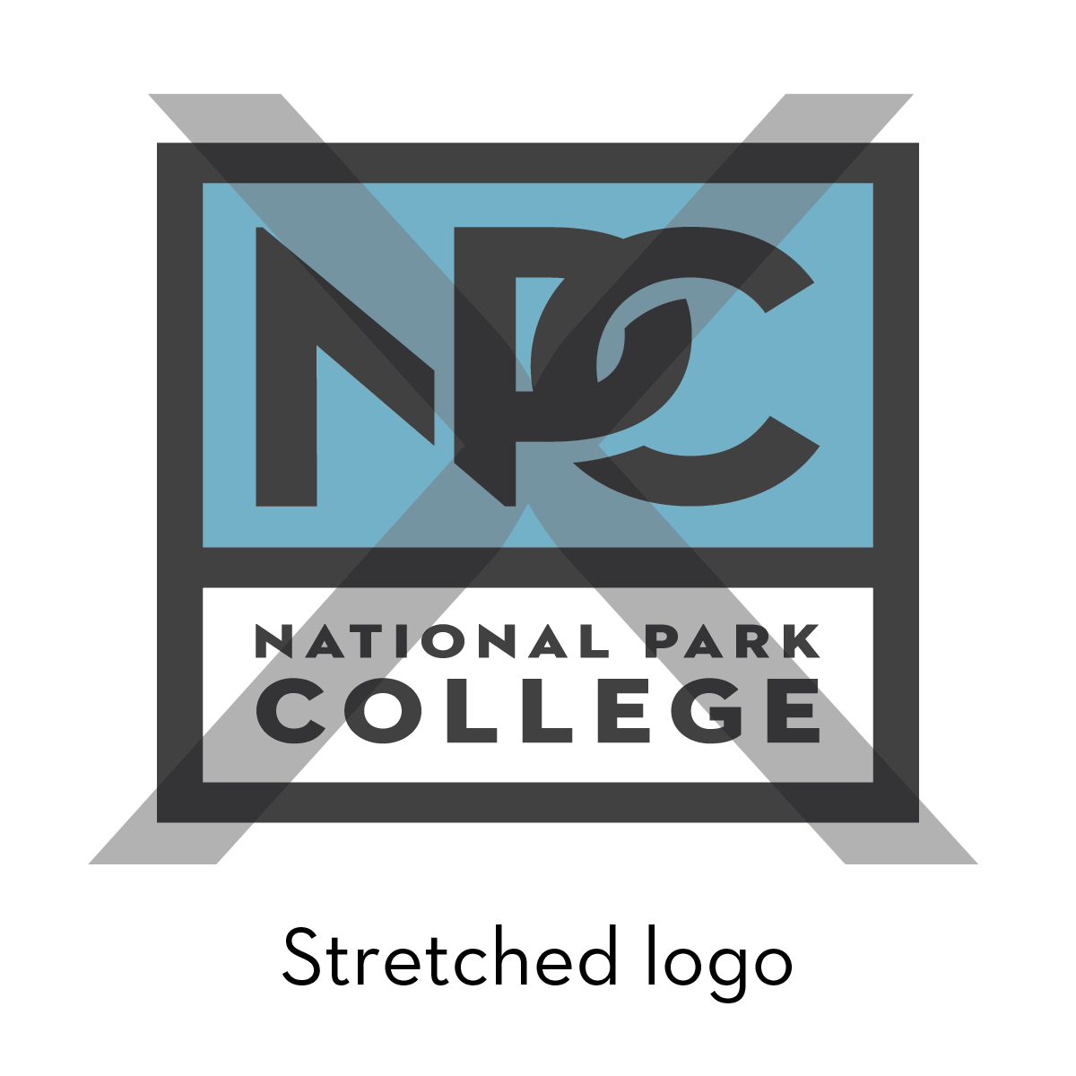 stretched logo example