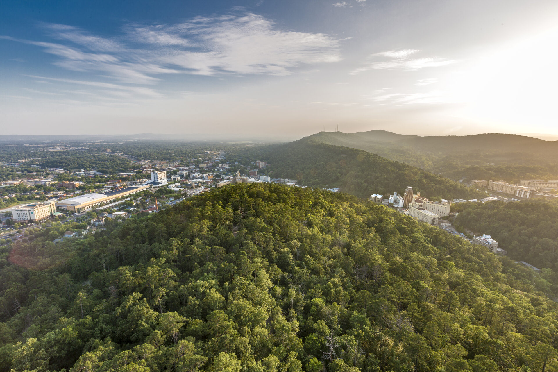 mountain range in hot springs national park
