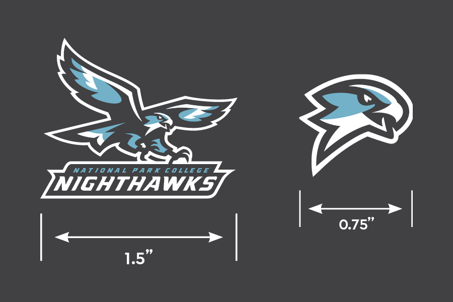 minimum size athletic logos