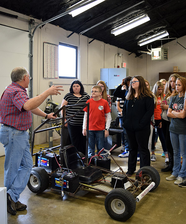 Electric go-cart built by NPTC students.