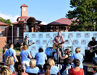 Barrett Baber, The Voice alumnus, in an outdoor concert at NPC.