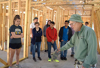 Pre-Engineering students visited the Garland County Habitat for Humanity site 