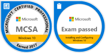 Microsoft Certified Professional Badges