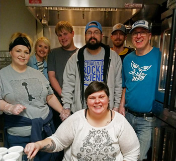 Faculty, staff, and students volunteer at the Jackson House on MLK Day