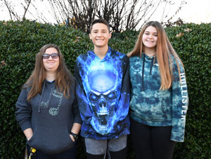 Students of the NPTC Level I Graphic Design and Design students Kristen Baker, Tyler Hagen, Jasmyne Lloyd.