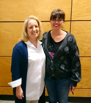 NPC student Virginia Pitts along side Dianna Varady, the head of the AR Autism Resource and Outreach Center. 