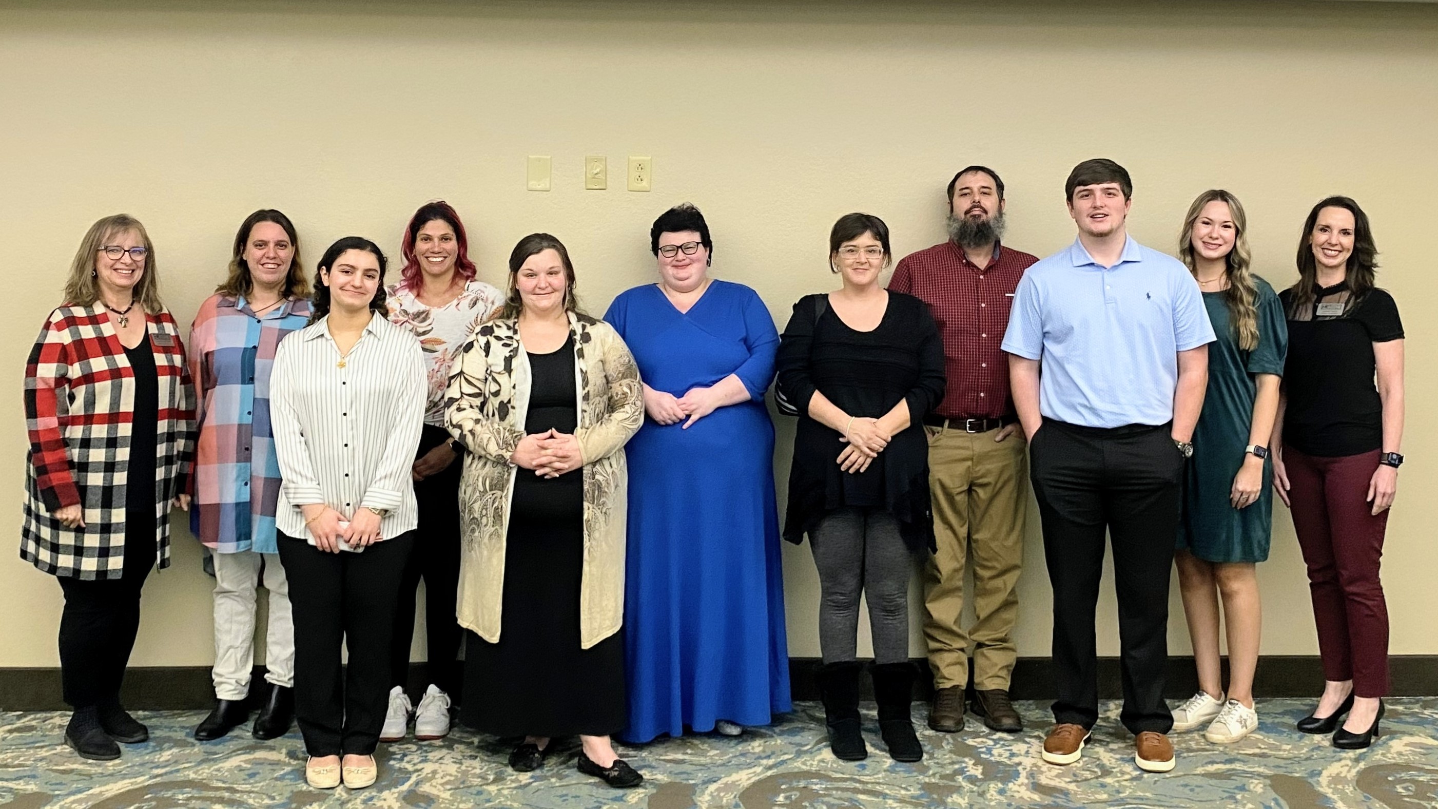 Left to right: Lisa Hopper, Brandi Graves, Liyan Abumuhsen, Natasha O'Neal, Nichole Ellis, Kandle Pasquith, Jamie Harper, Eric Maples, Kyle Branstetter, Ryleigh Green, Jennifer Lyons