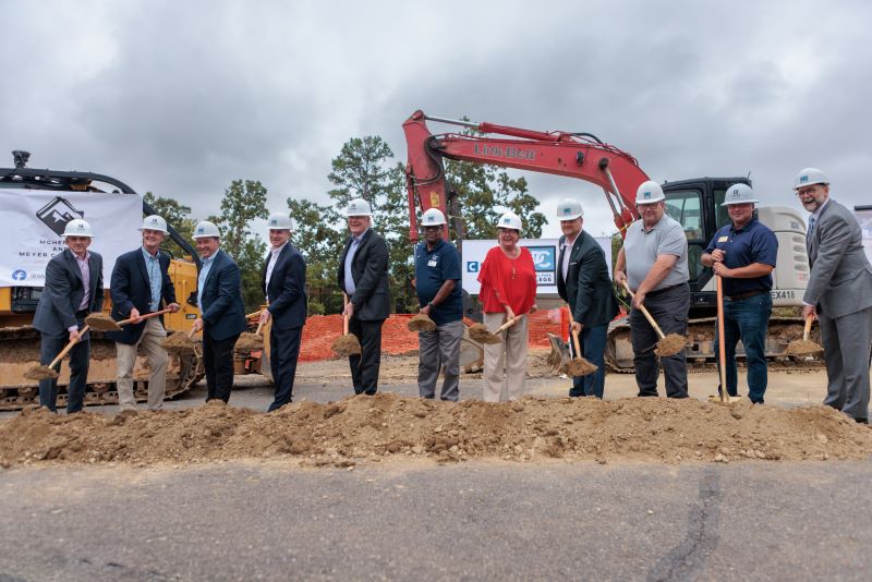John McMorran (Lewis Architects Engineers), William Clark (Clark Contractors), Forrest Spicher (NPC Trustee), Commissioner Ken Warden (ADHE), Mayor Pat McCabe, Raymond Wright (NPC Trustee), Renee Westfall (NPC Trustee), Joel Newburn (NPC Trustee), Jim Hale (NPC Trustee), Senator Matt McKee, Wade Derden (NPC President)