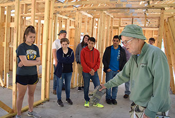 Pre-Engineering students visit Garland County Habitat for Humanity site