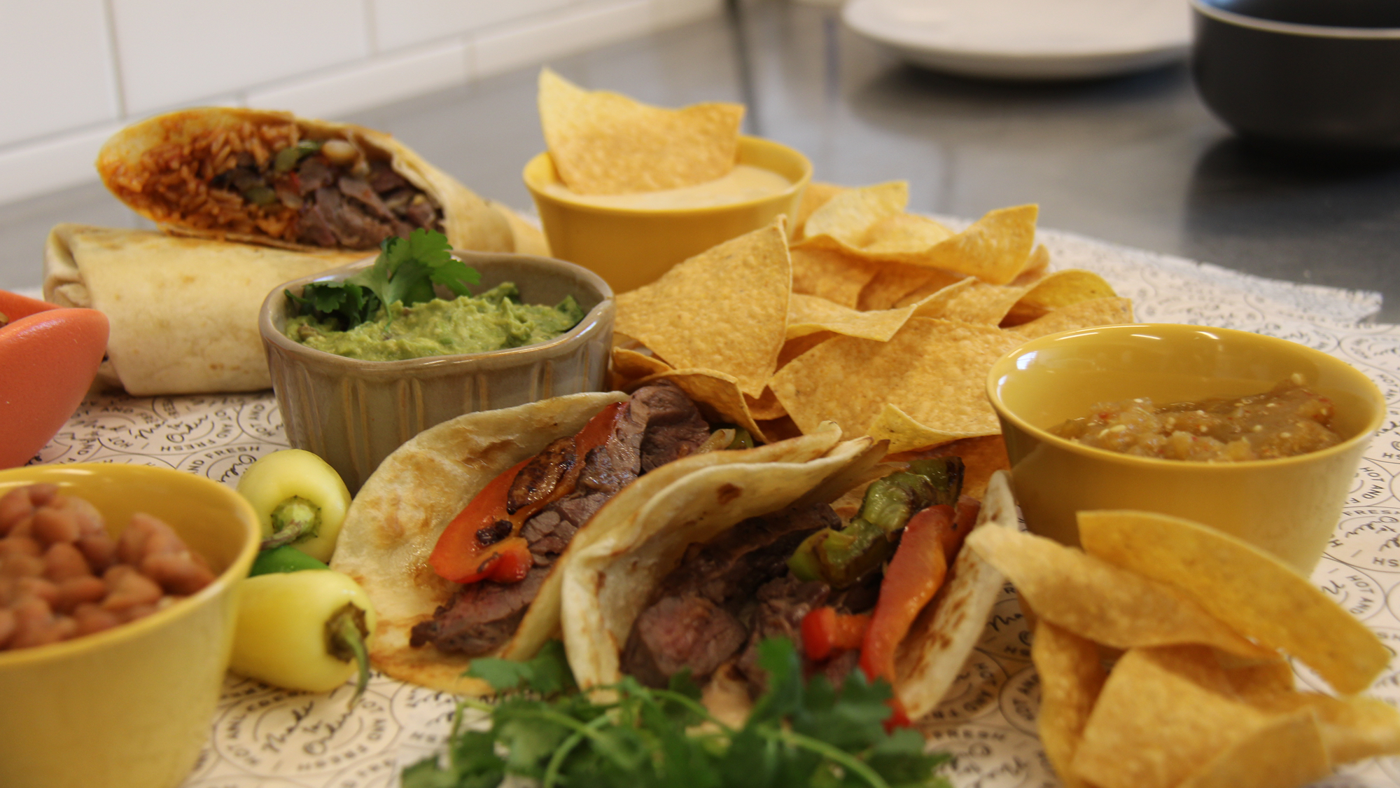 variety of tex mex food