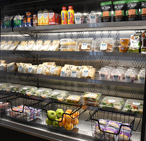 variety of food and beverage items