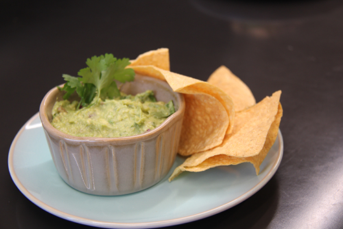 guacamole and chips