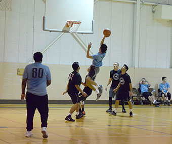 Intramural basketball game