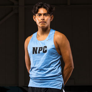 Nahum Romero in cross country uniform.